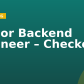 Senior Backend Engineer – Checkout