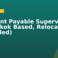 Account Payable Supervisor (Bangkok Based, Relocation Provided)