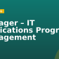 Manager – IT Applications Program Management