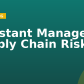 Assistant Manager – Supply Chain Risks