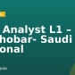 SOC Analyst L1 – Al-Khobar- Saudi National