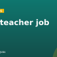 ESL teacher job
