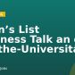 Dean’s List Business Talk an der Goethe-Universität