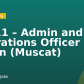 26011 – Admin and HR Operations Officer – Oman (Muscat)