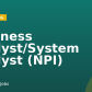 Business Analyst/System Analyst (NPI)