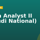 Data Analyst II (Saudi National)