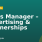 Sales Manager – Advertising & Partnerships