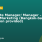 Associate Manager/ Manager – Flights Marketing (Bangkok-based, relocation provided)