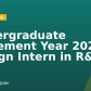 Undergraduate Placement Year 2027 – Design Intern in R&D