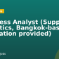 Business Analyst (Supply Analytics, Bangkok-based, Relocation provided)