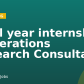 Final year internship – Operations Research Consultant