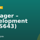 Manager – Development (MAS643)