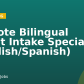 Remote Bilingual Client Intake Specialist (English/Spanish)