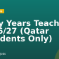 Early Years Teacher 2026/27 (Qatar Residents Only)