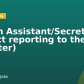 Admin Assistant/Secretary (Direct reporting to the Minister)
