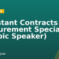 Assistant Contracts & Procurement Specialist (Arabic Speaker)