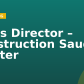 Sales Director – Construction Saudi Cluster